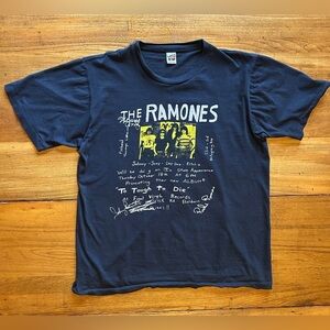 The Ramones Vintage 80s To Tough To Die Album Promo Shirt XL